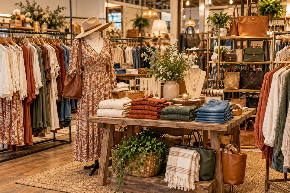 Boutique apparel and accessories inside The Dallas Markets